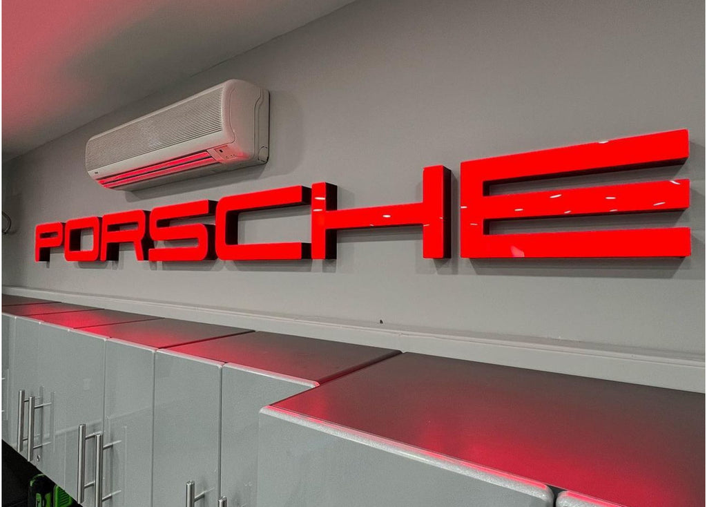 PORSCHE Dealership style Letter Wall Sign XXL