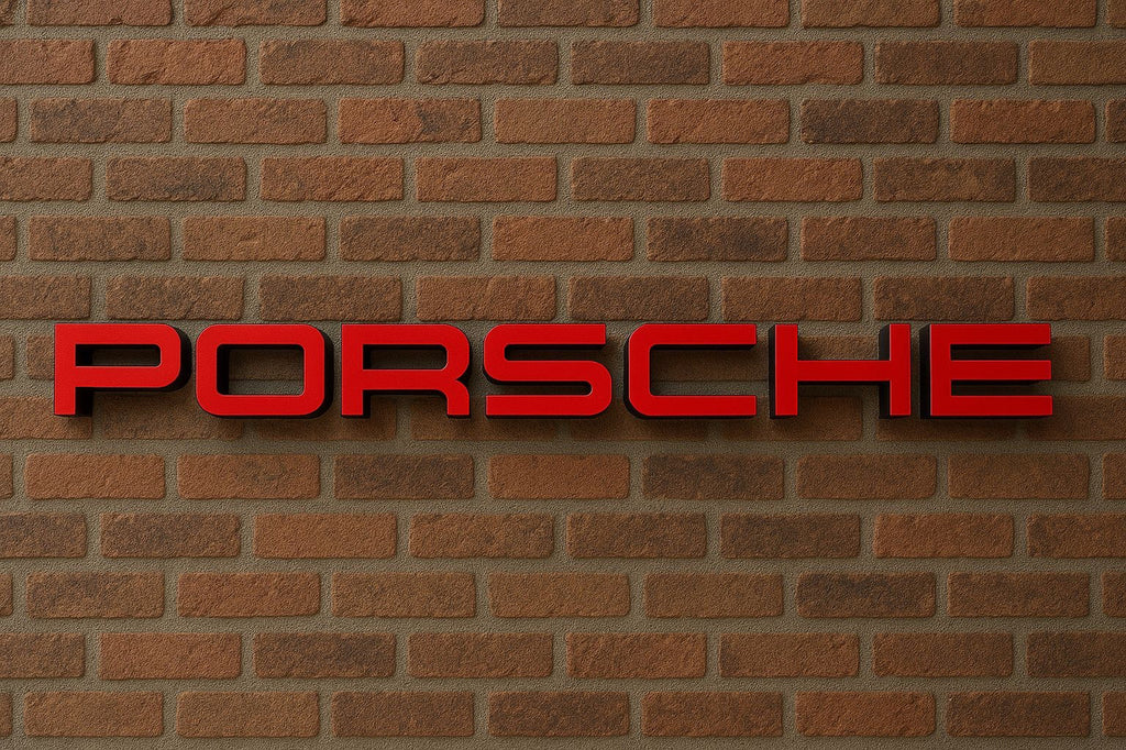 PORSCHE Dealership style Letter Wall Sign XXL