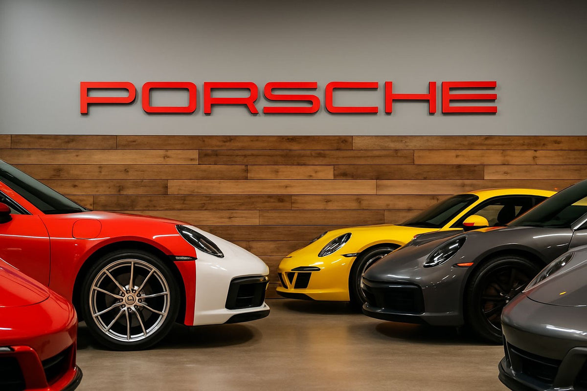 PORSCHE Dealership style Letter Wall Sign XXL