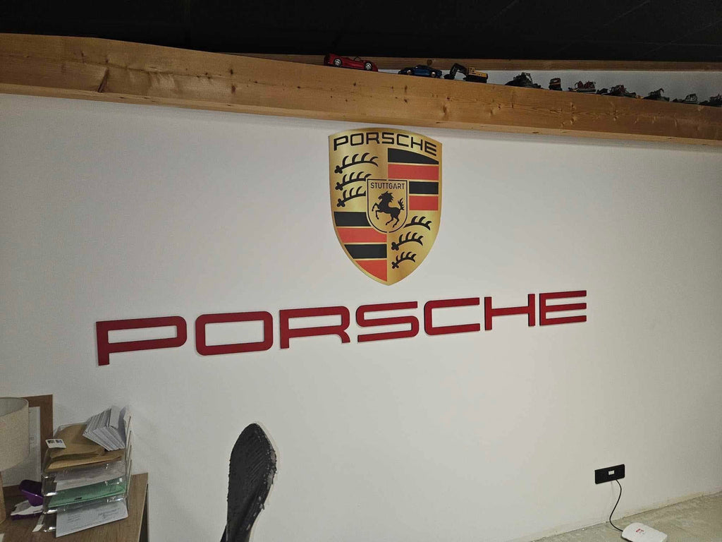 PORSCHE Dealership style Letter Wall Sign XXL