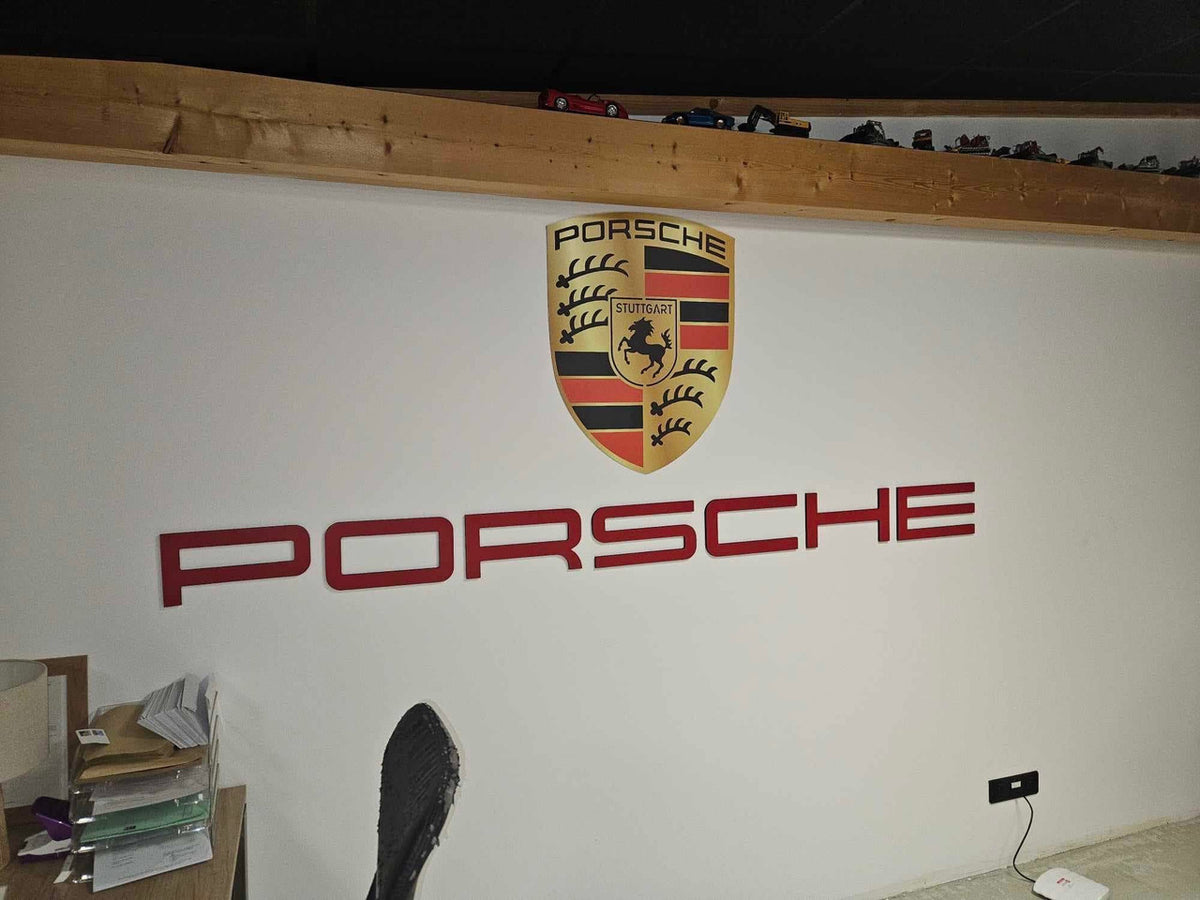 PORSCHE Dealership style Letter Wall Sign XXL