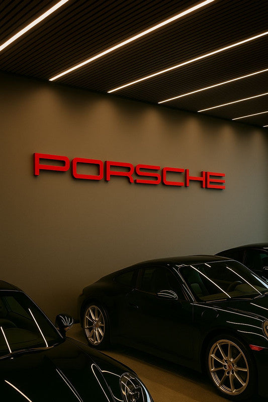 PORSCHE Dealership style Letter Wall Sign XXL